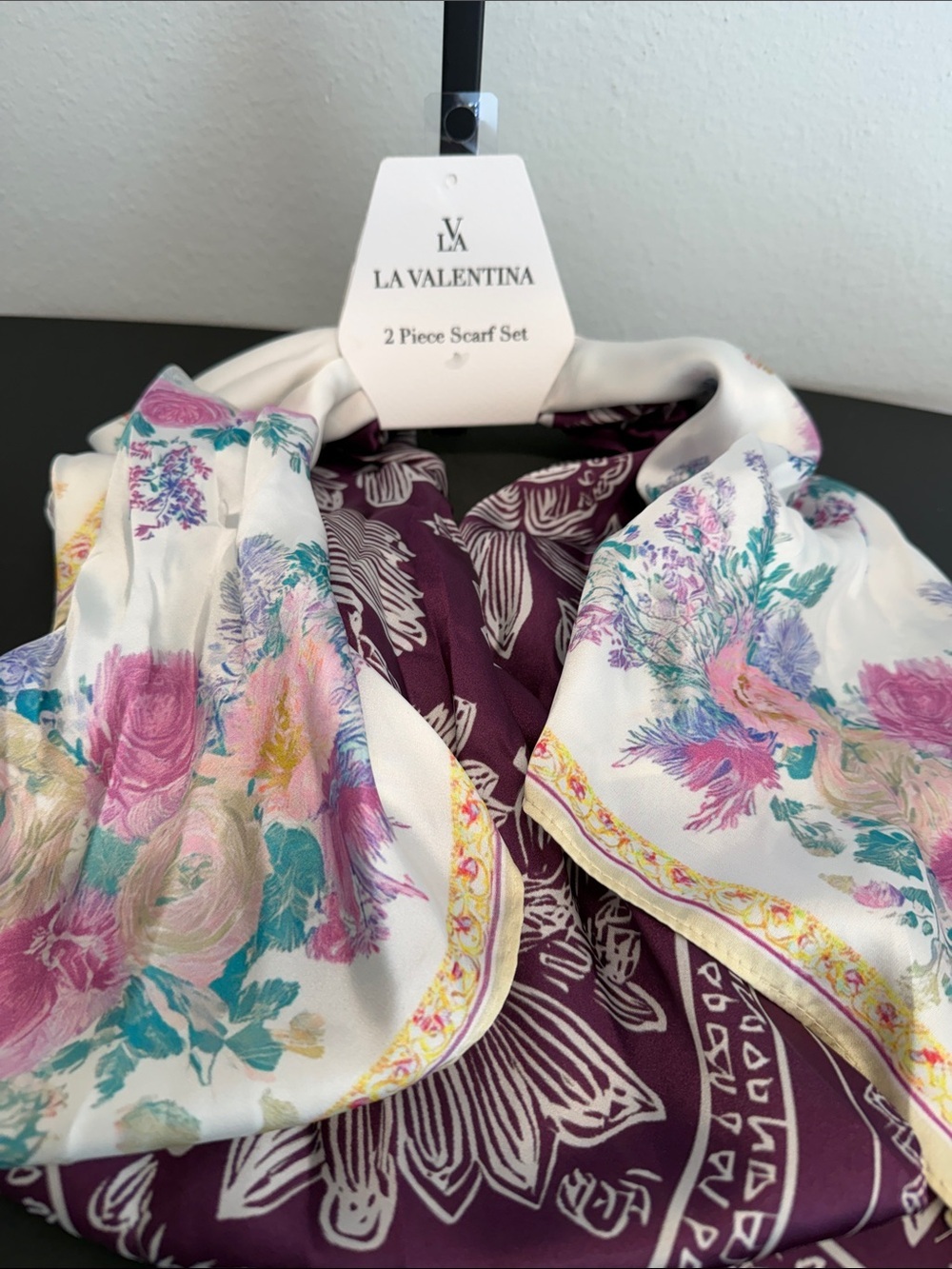 Piper K | Modern Purple & Soft Floral Scarfs - Picture 4 of 6